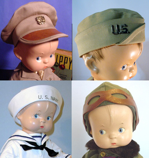 Effanbee Skippy Doll Hats, Pin, Ties & Goggles
