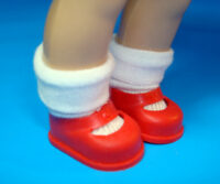 RedPlastic GinnyType Doll Shoes
