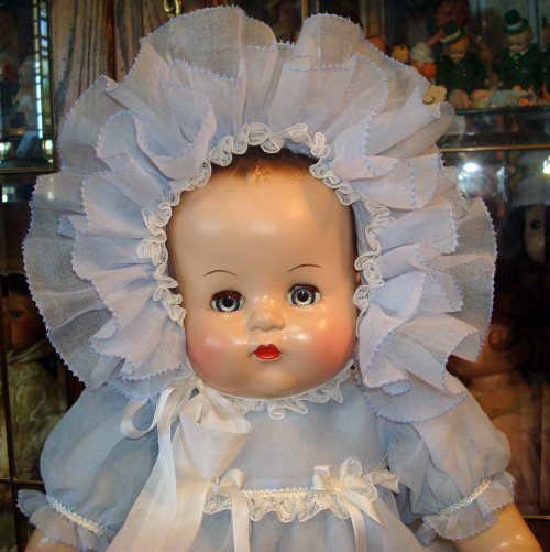 Organdy Baby Doll Dress, Bonnet, Slip