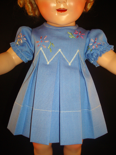 Shirley Temple Doll Embroidered Pique Dress