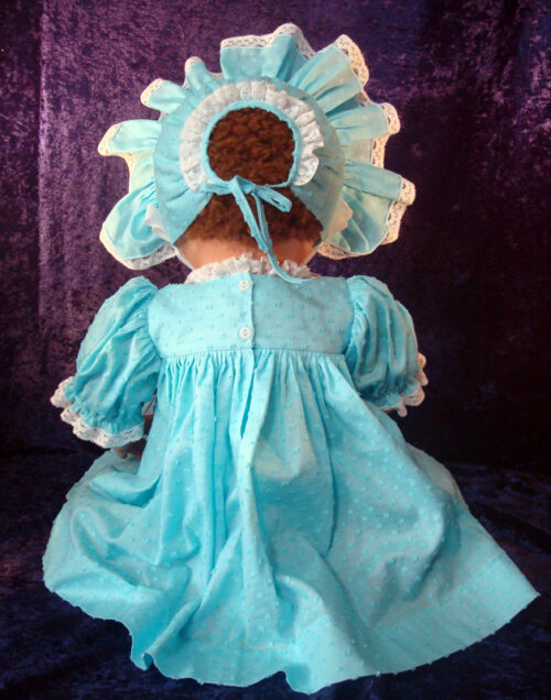Baby Doll Dress Aqua Dotted