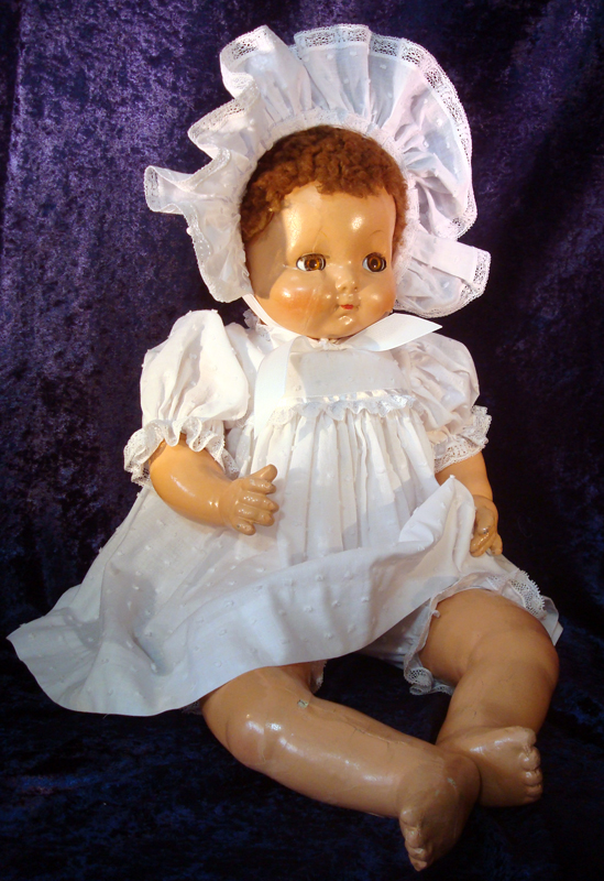 white dotted baby doll dress