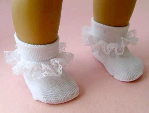 Ruffled Nylon Doll Socks