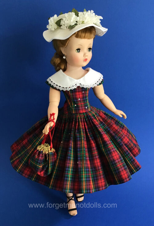 Cissy Doll RedPlaid Dress&Hat